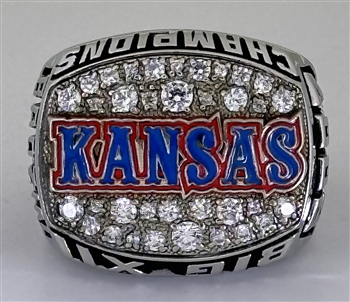 2007 Kansas Jayhawks Big 12 Champions Ring Balfour 10K Gold NCAA Basketball