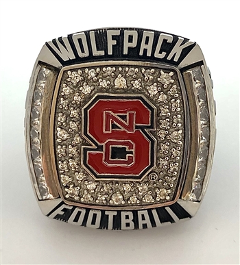2014 North Carolina NC State Wolfpack  "Saint Petersburg Bowl Champions" NCAA Football Championship Player's Ring!