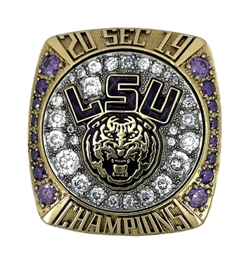 2019 LSU Tigers "SEC" Champions NCAA Football Ring!