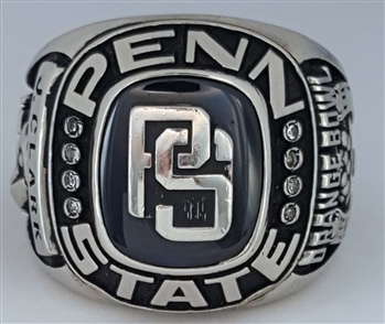 1973 Penn St. Nittany Lions "Orange Bowl" Champions / Perfect 12-0-0 Season 10K White Gold Ring!