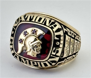1974 USC Trojans NCAA Football Rose Bowl /  National Champions 10K Gold Ring.