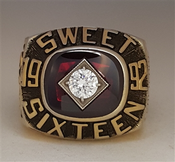 1992 UMass Minutemen NCAA Basketball "Sweet 16" Championship Ring