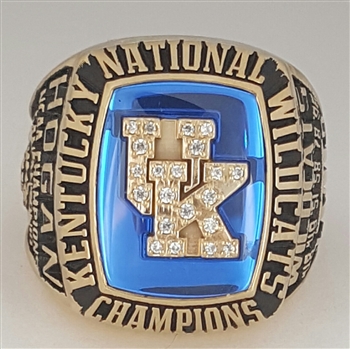 1998 Kentucky Wildcats Basketball National Champions 10K Gold Ring