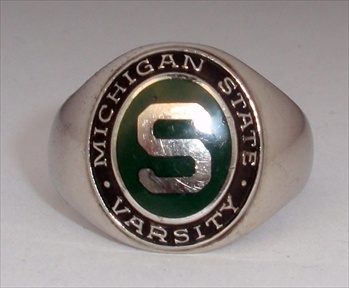 1954 Michigan State Spartans Varsity Baseball "Big-10" Baseball Champions 10K Ring