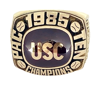 1985 USC Trojans NCAA Basketball "Pac-10" Champions 10K Gold Ring!