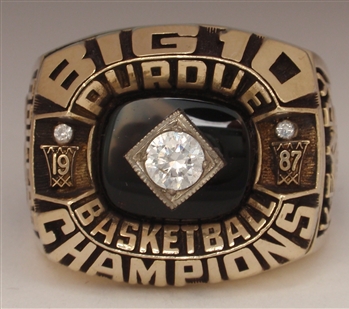 1987 Purdue Boilermakers Basketball "Big-10" Champions 10K Gold Ring