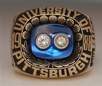 1988 Pittsburgh Panthers NCAA Basketball "Big -East" Champions 10K Gold Ring