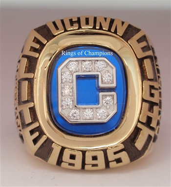 1995 Uconn "Elite-Eight" Conference Champions 14K Gold-Plated Balfour Ring