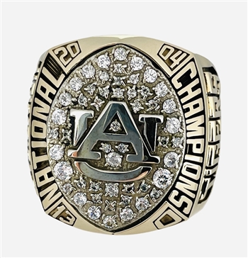 2004 Auburn Tigers "National Champions" 10K Gold Ring that belonged to Evander Holyfield Jr.