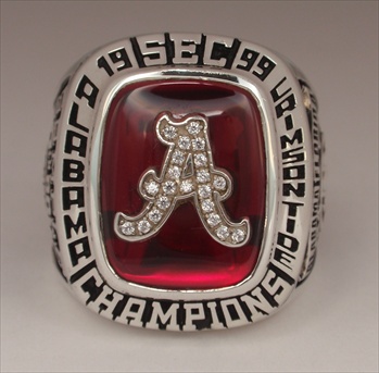 1999 Alabama Crimson Tide "S.E.C." Champions Football Ring