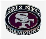 2012 San Francisco 49ers NFC Championship 14K Gold & Diamond Ring Presented to Wide receiver Mario Manningham.