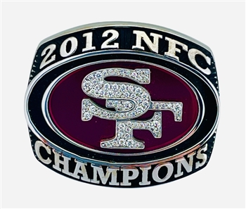 2012 San Francisco 49ers NFC Championship 14K Gold & Diamond Ring Presented to Wide receiver Mario Manningham.