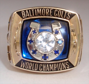 1970 Baltimore Colts Super Bowl V Champions 10K Gold Ring!