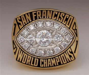 1981 San Francisco 49ers "Super Bowl" XVI Champions 14K Gold-Plated Ring