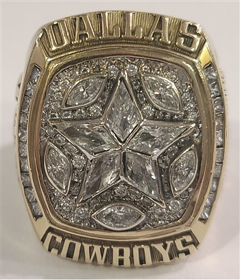 1995 Dallas Cowboys Super Bowl XXX World Champions 14K Gold & Diamond Ring!