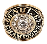 1966-67 Chicago Blackhawks NHL Champions 10K Gold Ring!