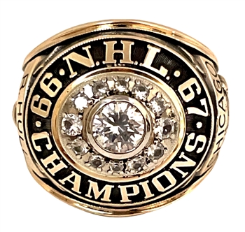 1966-67 Chicago Blackhawks NHL Champions 10K Gold Ring!