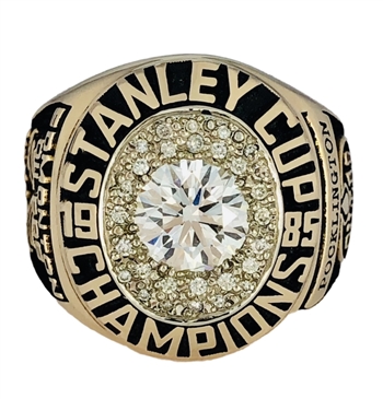1985 Edmonton Oilers Stanley Cup Champions 14K Gold & Diamond "Back-to-Back" Championship Ring!!