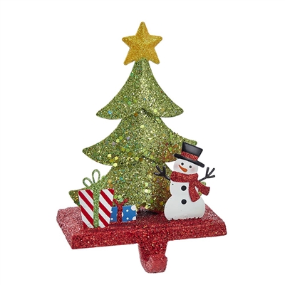 Kurt Adler - Christmas Tree with Snowman Stocking Holder