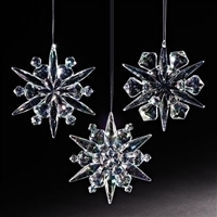 Roman - Iridescent, 4.75", Snowflake Ornaments - Set of 3