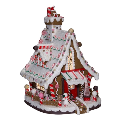 Kurt Adler 12-Inch Lighted Christmas Gingerbread House