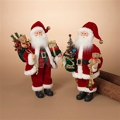 Gerson - 18" Santa Figurines - Set of 2