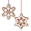 RAZ - 4 inch Snowflake Gingerbread Ornaments