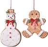 RAZ - 5 inch Gingerbread Ornament - Set of 2