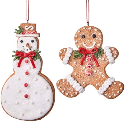 RAZ - 5 inch Gingerbread Ornament - Set of 2