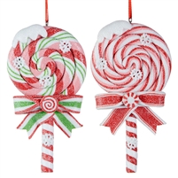 RAZ Imports - 5" Lollipop Ornaments - Set of 2