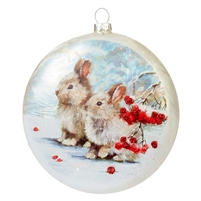 RAZ Imports - 5" Bunny Disc Ornament