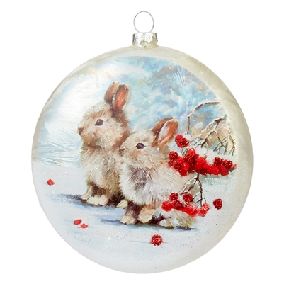 RAZ Imports - 5" Bunny Disc Ornament