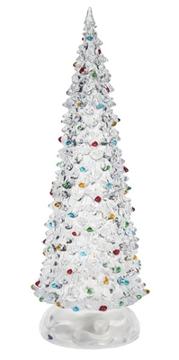 Acrylic Light Up LED Tabletop Christmas Tree - 13 Inch