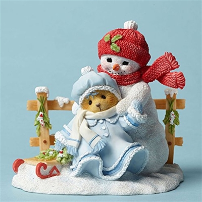 Cherished Teddies Bear with Snowman and Sled  4047390