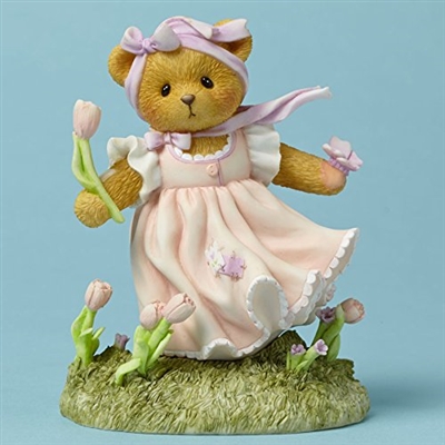 Cherished Teddies - Bear with Tulip and Butterflies