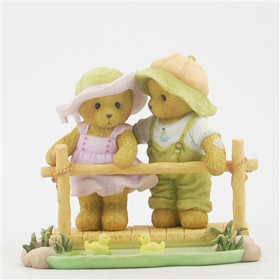 Cherished Teddies -  Bears Standing on Bridge CT1303