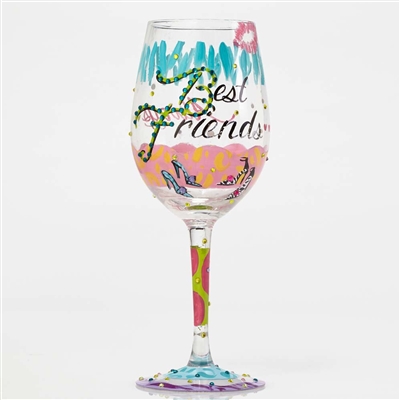 Lolita - Best Friends Always - 15 oz Wine Glass