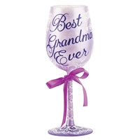 Best Grandma Ever Wine Glass