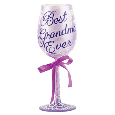 Best Grandma Ever Wine Glass