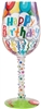 Lolita - Birthday Streamers - 15 oz Wine Glass