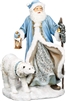 Roman - 16" Blue Santa with Polar Bear - LED