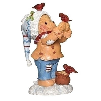 Cherished Teddies -  Buddy Christmas Figurine with Bird - 132852