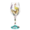 Butterfly Wishes  Wine Glass