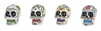 Carnival Skull / Day of the Dead Figurines - Set of 4