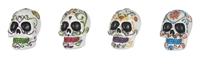 Carnival Skull / Day of the Dead Figurines - Set of 4