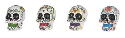 Carnival Skull / Day of the Dead Figurines - Set of 4