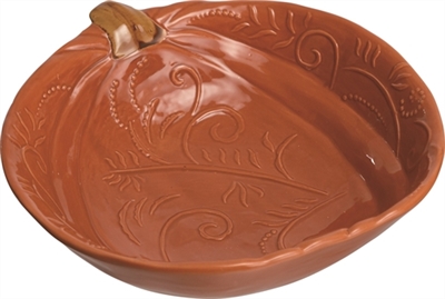 Ceramic Swirl Pumpkin Bowl
