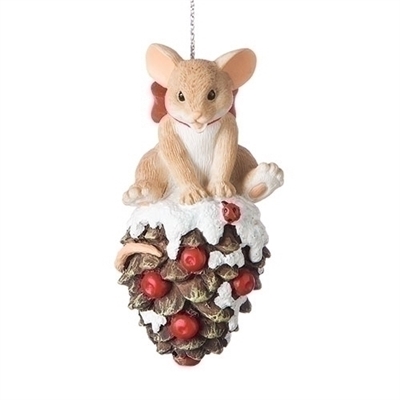 Charming Tails - Mouse on Pinecone - 131631