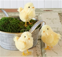 Chick Figurines - Set of 3 - Easter / Spring Decor