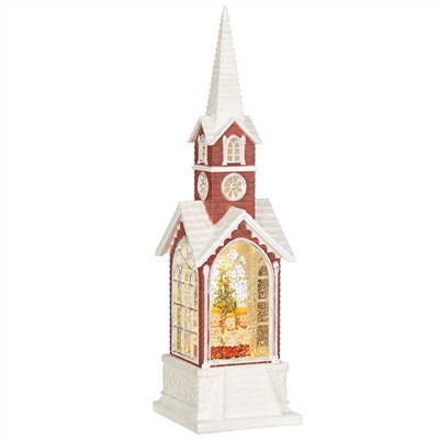 RAZ Imports - Children's Choir - Lighted Water Church - 15.5"